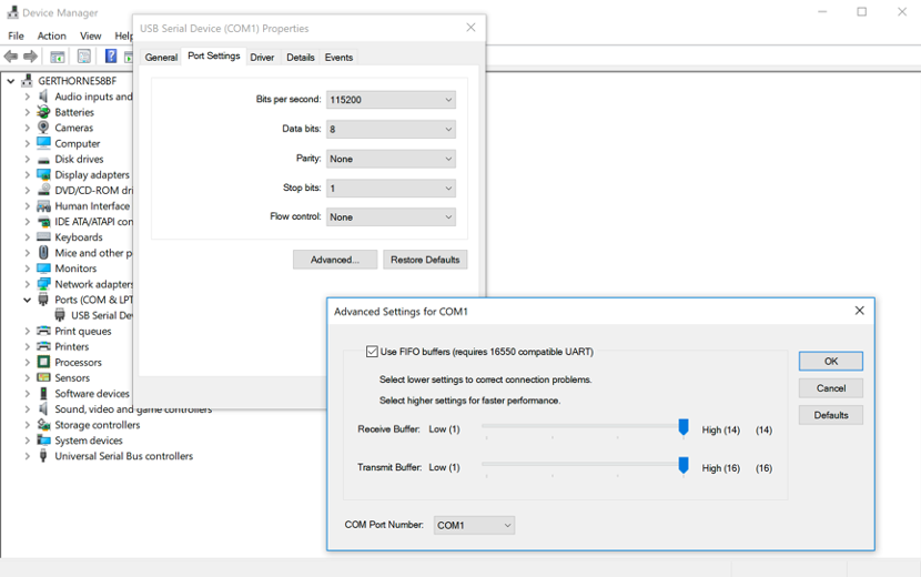 Windows USB Configuration